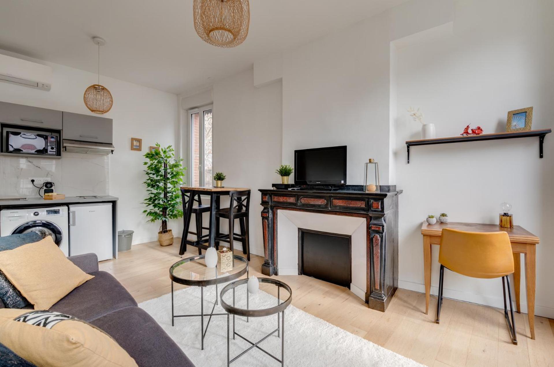 Studio Chic Et Lumineux, Garage, Wifi, Clim Toulouse Exterior foto