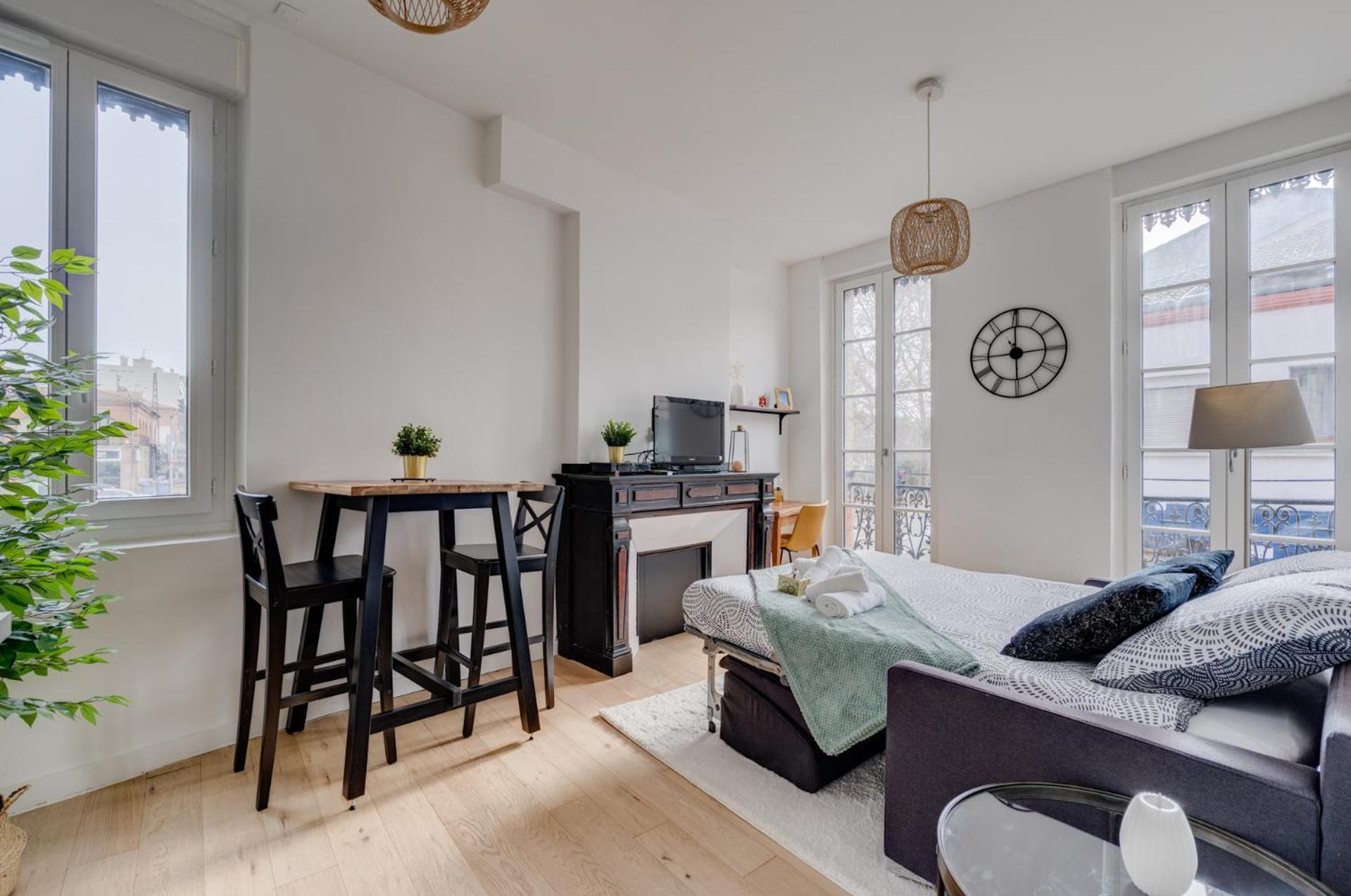 Studio Chic Et Lumineux, Garage, Wifi, Clim Toulouse Exterior foto